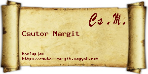 Csutor Margit névjegykártya