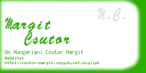 margit csutor business card